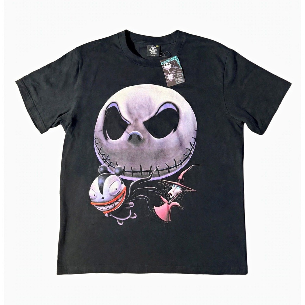 Disney The Nightmare Before Christmas Black T Shirt Jack Skellington Oogie MD